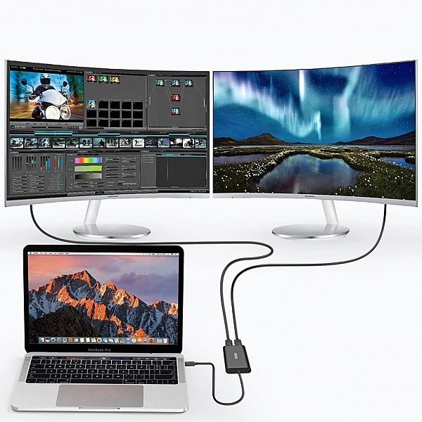 Choetech adapter przejściówka rozdzielacz USB Typ C Thunderbolt 3 (40G
