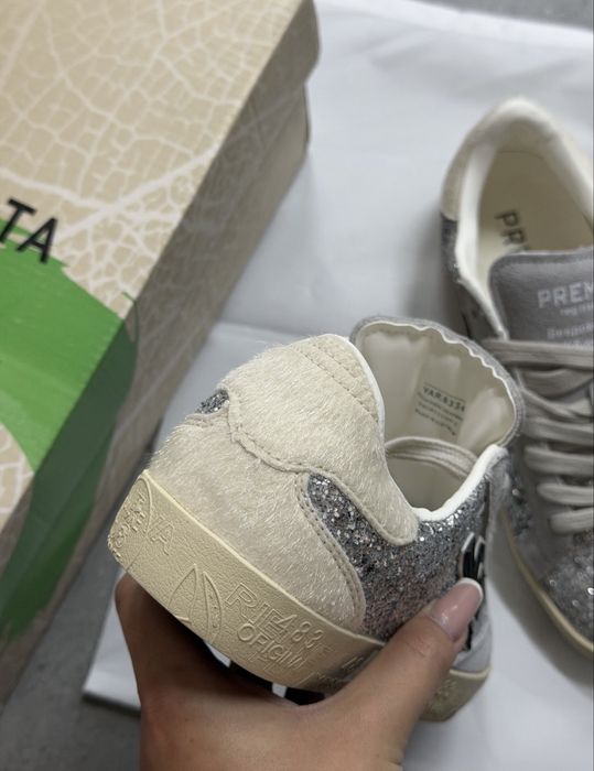 Кеди Premiata Сірого кольору блискучі 37