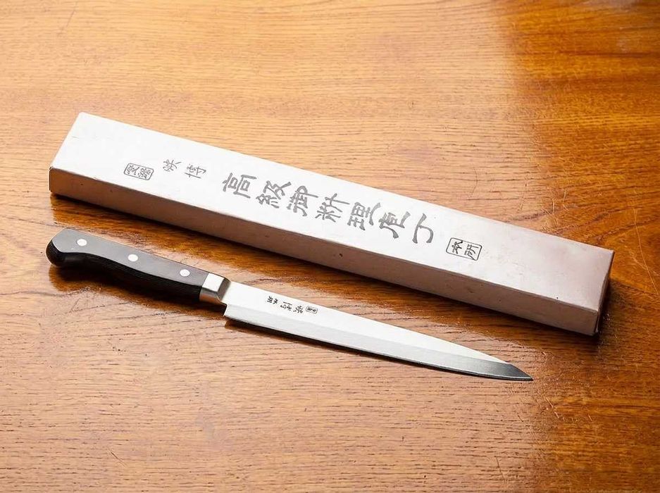 Japoński Nóż Sujihiki Eihaku 205mm Stal Nierdzewna NOS Vintage