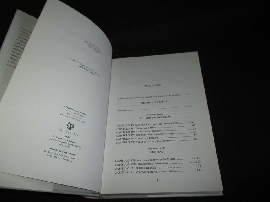 Livro História do Lince Claude Lévi-Strauss
