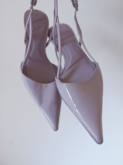 Piękne pastelowe buty lawendowe liliowe Zara rozmiar 36
