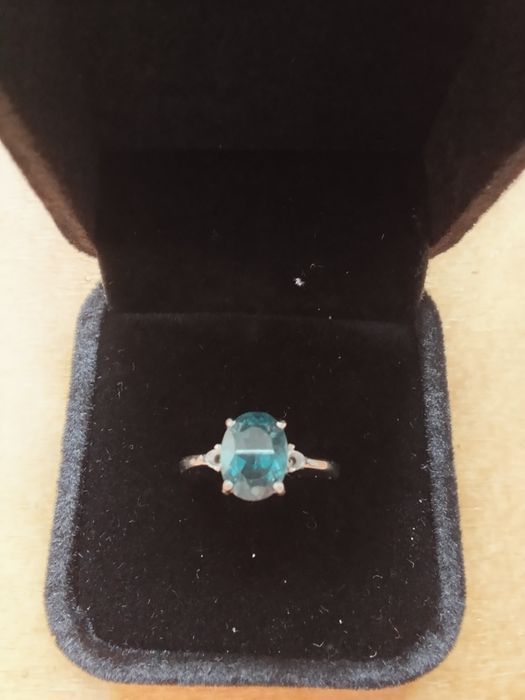 Anel em Prata 925 com Safira Certificada