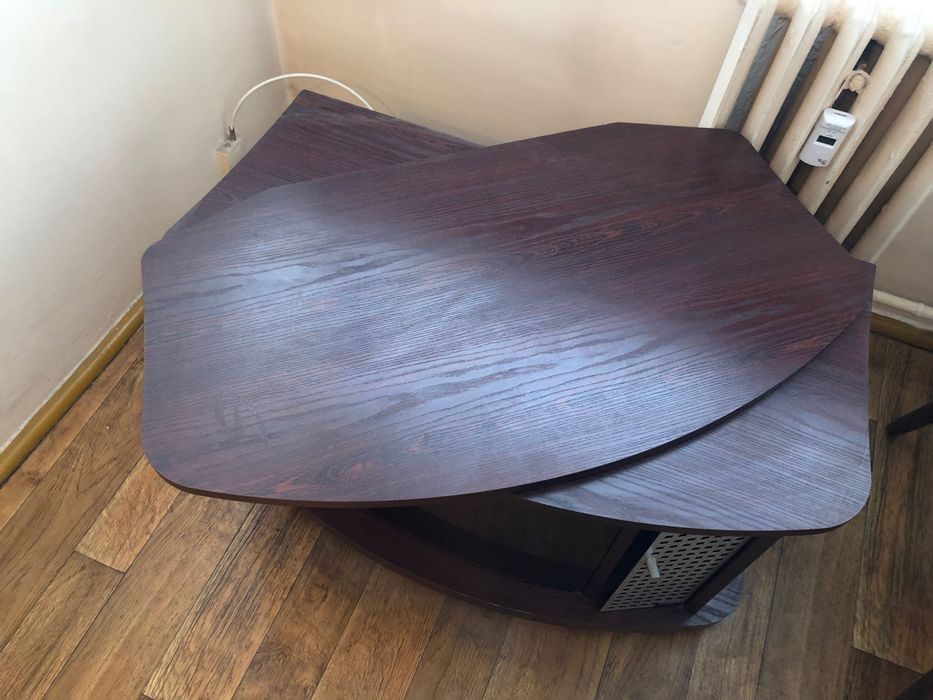 Szafka RTV PRL z przeszklonym miejscem na płyty lata 60 te