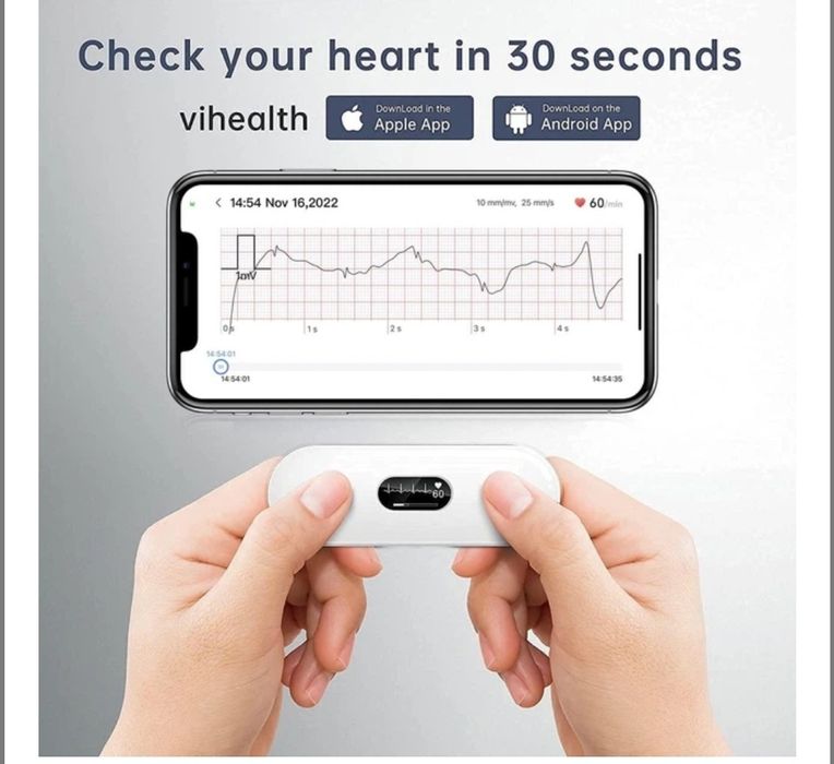 Портативний ЕКГ, CheckMe DuoEK-S Bluetooth бездротовий ЕКГ-метр