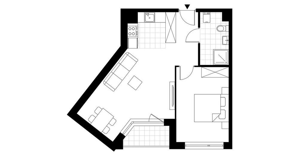 2-pokojowe mieszkanie 45 m² + loggia - Widok 3