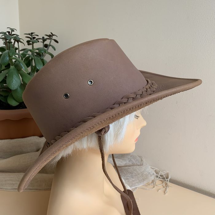 Ковбойская шляпа капелюх шкіра Aussie Apparel rider розмір L Австралія