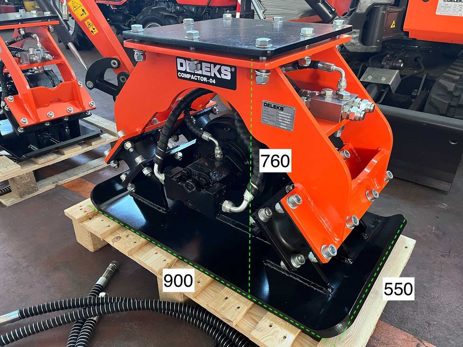 Placa Compactadora P/Escavadora 4-10T - **Nova c/ IVA e Envio grátis**