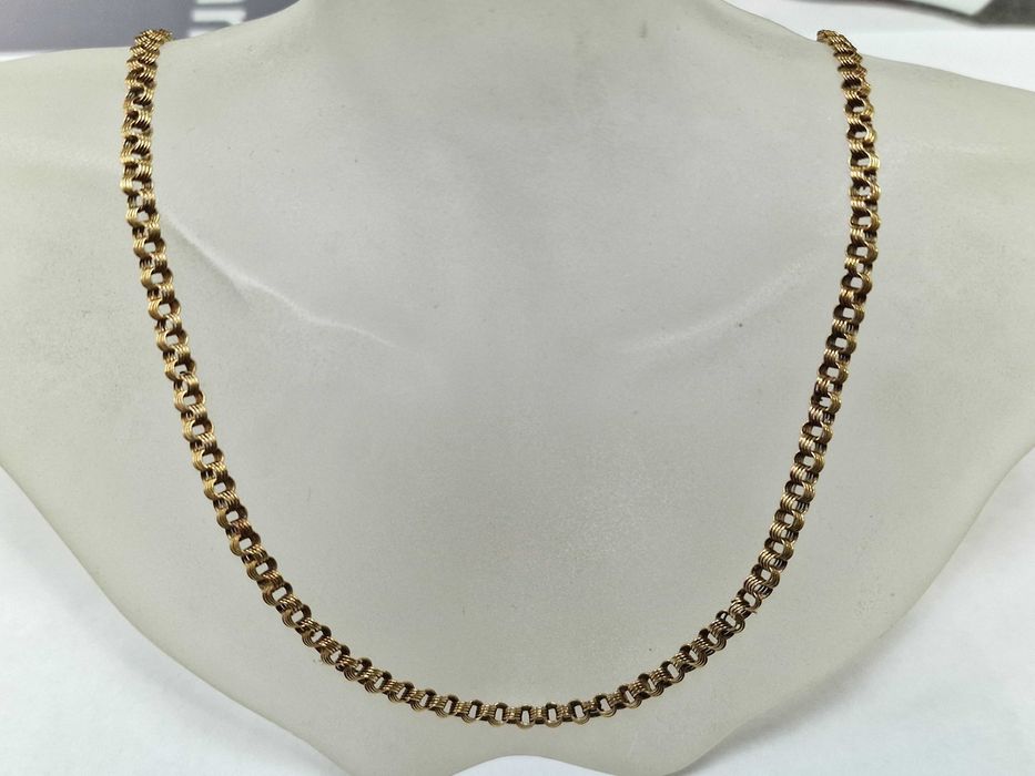 Rosja do 1917 roku! Złoty łańcuszek/ dewiza/ 585/ 56OZ/ 11.80 gram