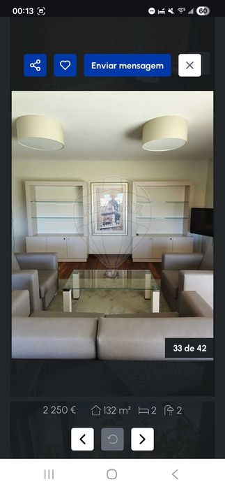 Conjunto de três sofás cinza