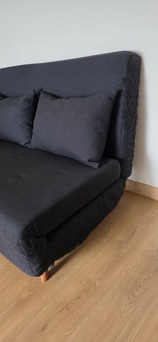 Sofa cama tecido preto