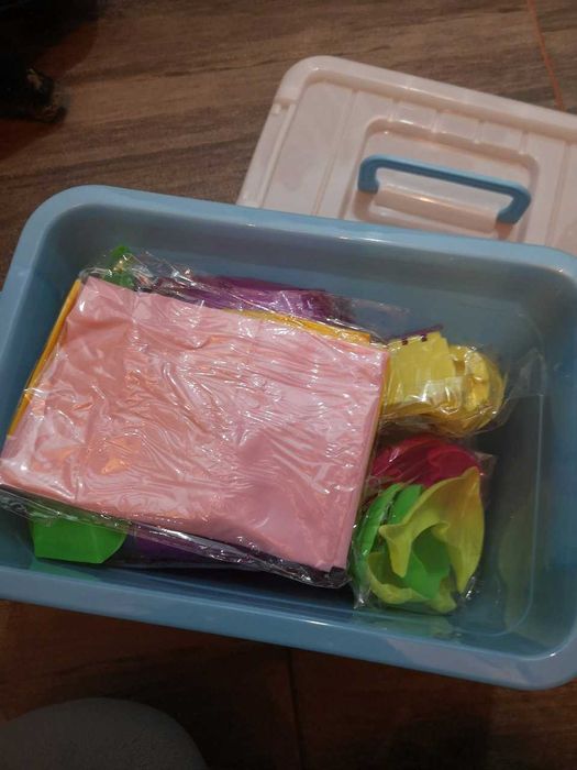 Piasek Kinetyczny 3KG Piaskownica Basen Foremki Zestaw XXL
