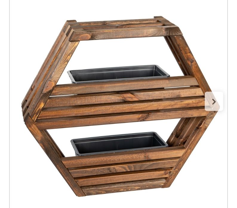 Donica-półka drewniana Hexen LM