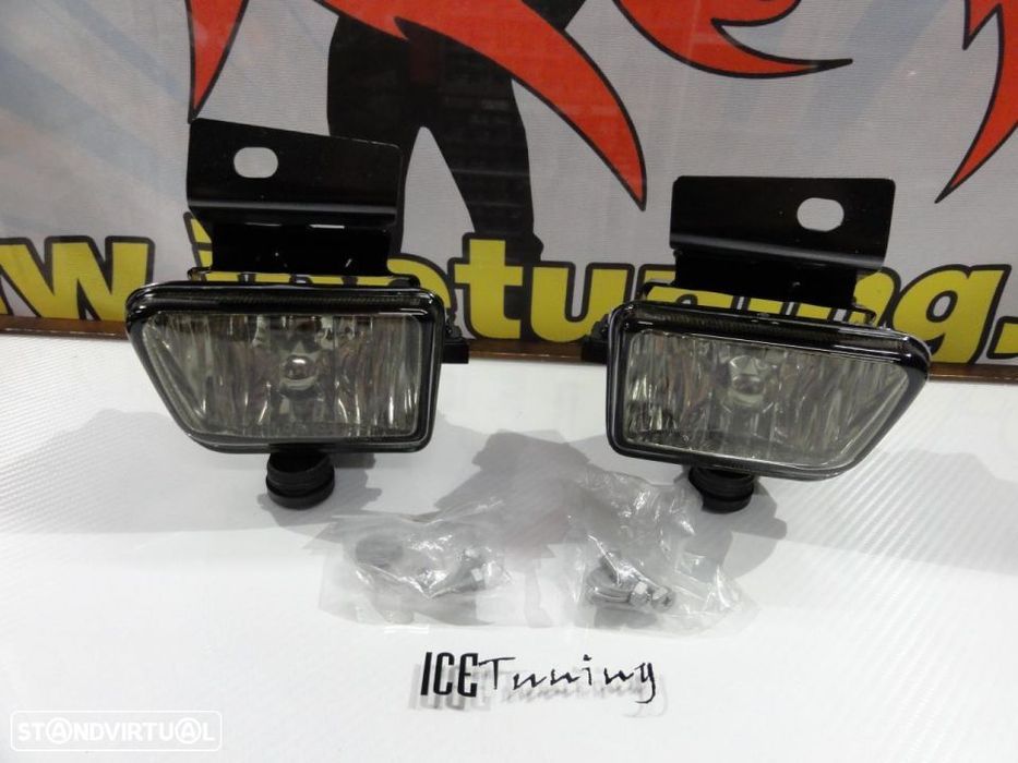Farois de nevoeiro com luz branca 5000k para VW GOLF 2 1983-1931 fundo smoke