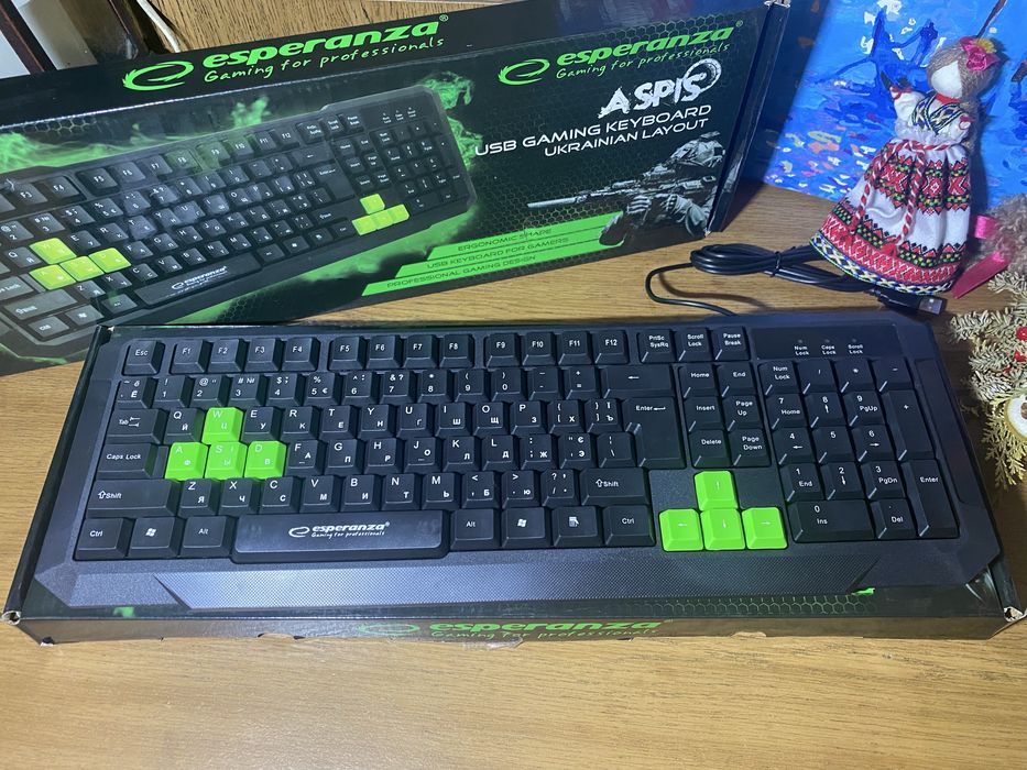 Клавіатура Esperanza EGK102 Green USB (EGK102GUA)