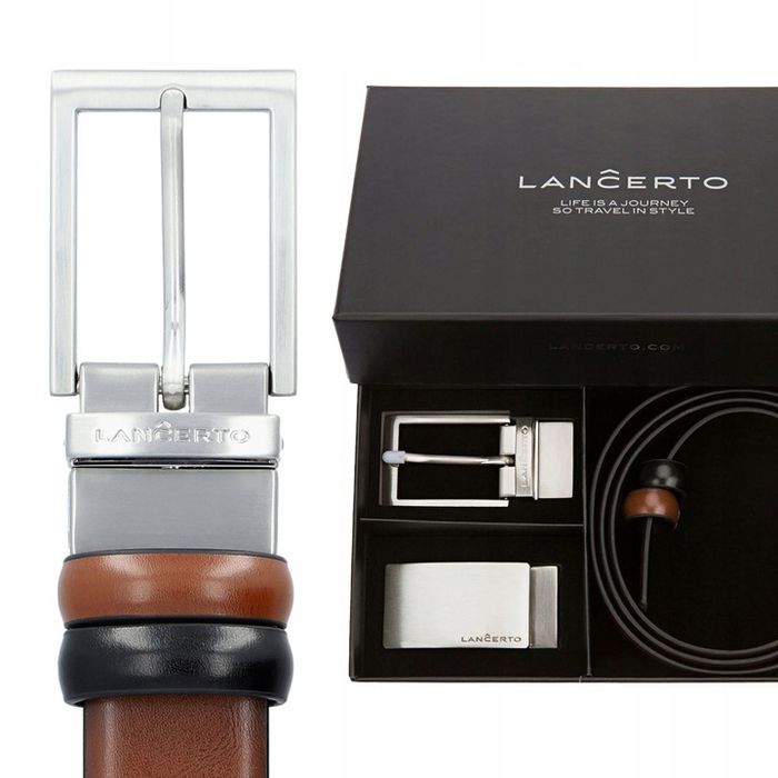 Pasek 4 W 1 Męski Skórzany Lancerto Harold 36/90