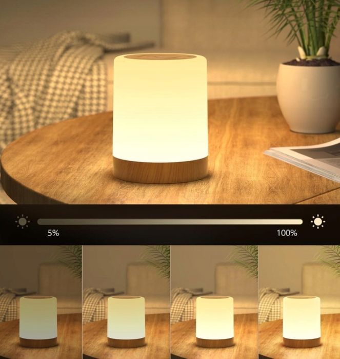 Lampka Nocna Led Dotykowa 256 Kolorów 3 Tryby Uszkodzony