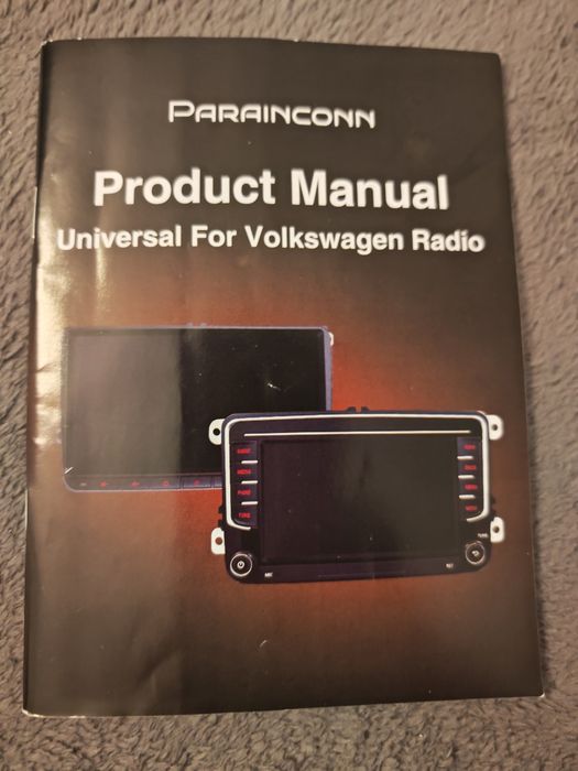 uniwersalne radio samochodowe z systemem Android marki Parainconn, zaprojektowane specjalnie dla pojazdów marki Volkswagen.