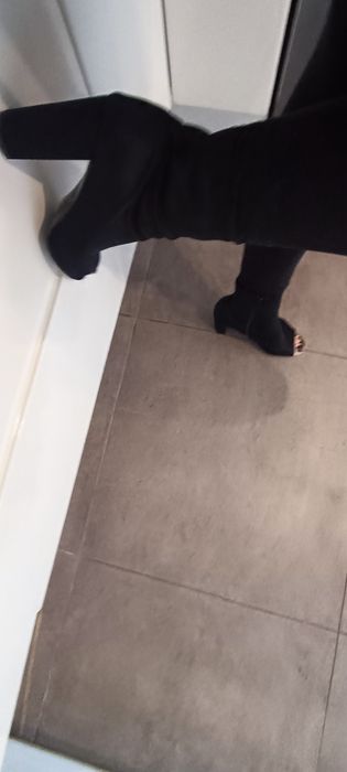 Botki satynowe 39 bez palcu