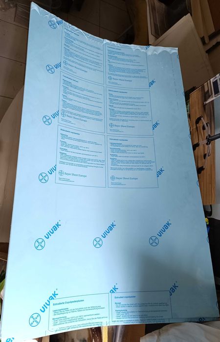 3 Folhas Novas de plástico transparente PETG Vivak 120x60cm