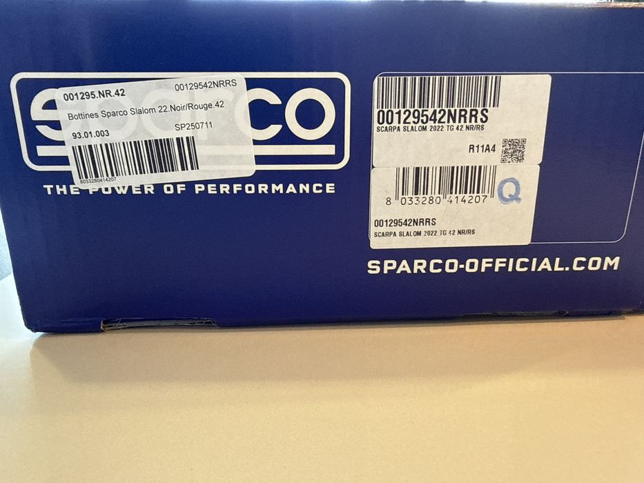 Botas Sparco Slalom 2025 tamanho 42 como NOVAS