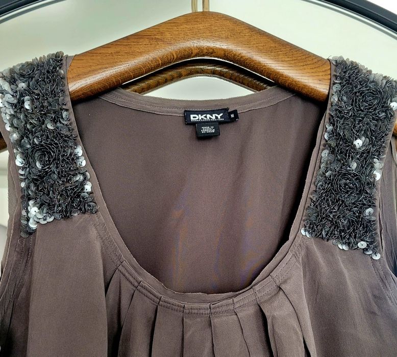 DKNY letnia sukienka jedwab Donna Karan