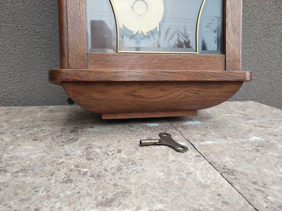 Stary zegar ścienny gabinetowy GB Gustav Becker ładny sprawn film F012