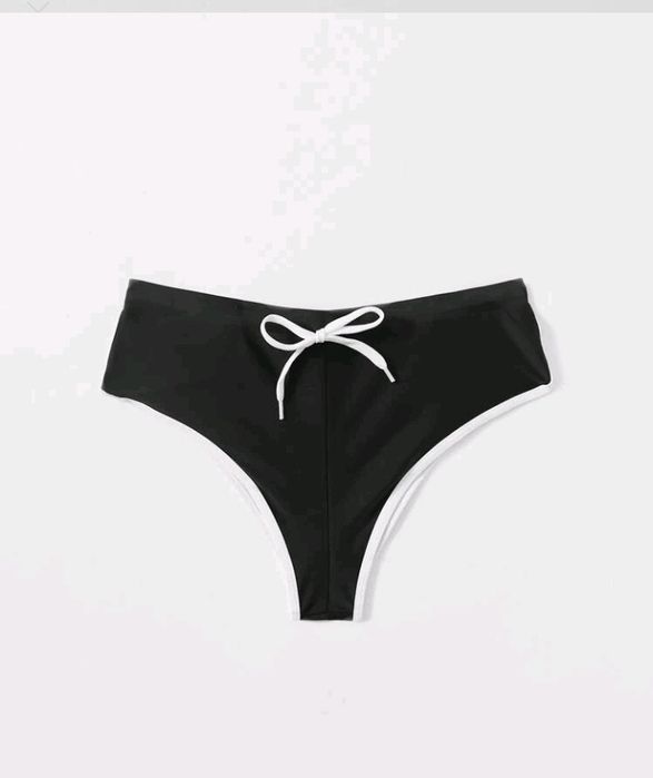 Nowy dół od stroju kostiumu kompielowego czarne majtki bikini Shein S