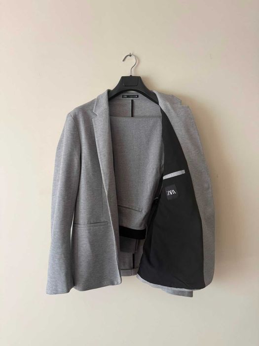 Fato Completo Zara Homem Cinzento Claro - Casaco + Calças