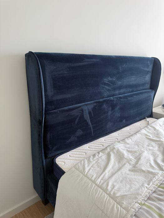 Cama veludo com colchao