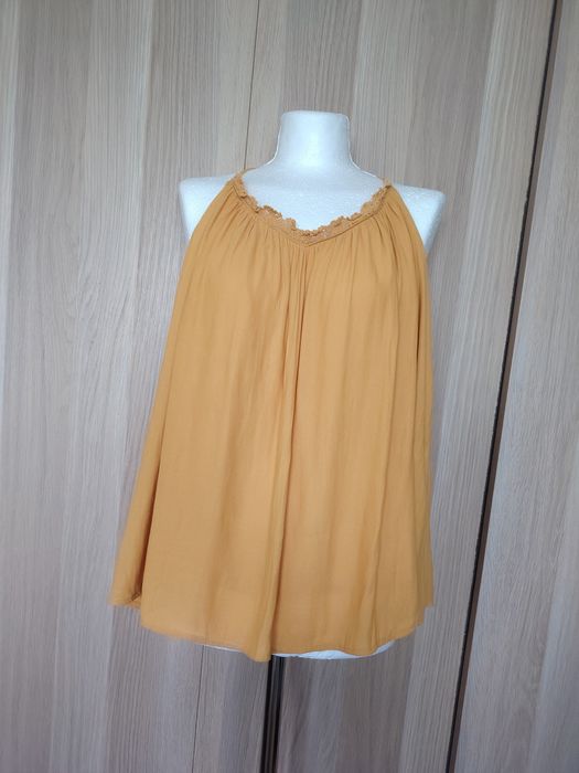 Promod musztardowy top damski oversize 40