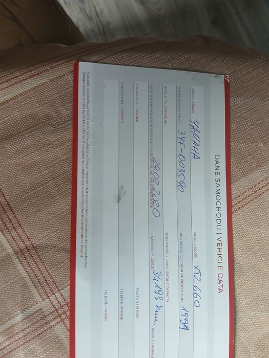 Yamaha tenere 660 igła