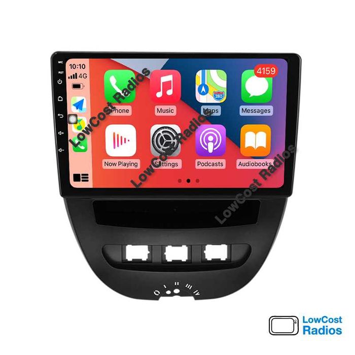 Auto Rádio GPS 10" ANDROID 15 | TOYOTA AYGO, PEUGEOT 107, CITROEN C1  | CARPLAY • ANDROID AUTO