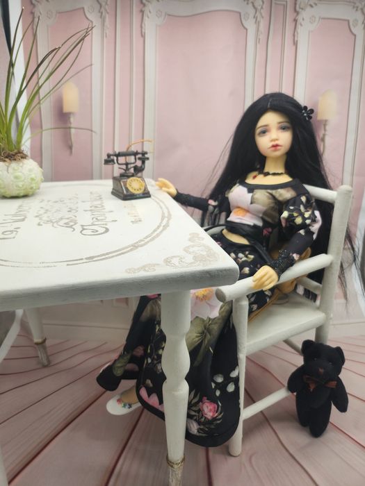 Biurko ( stół i krzesło) dla lalki BJD i dużych Bunny Maileg 40-60 c