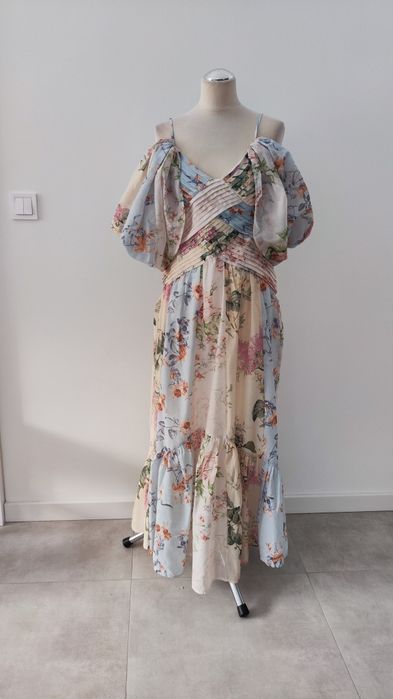 ASOS design romantyczna sukienka w kwiaty długa avangarde alternative