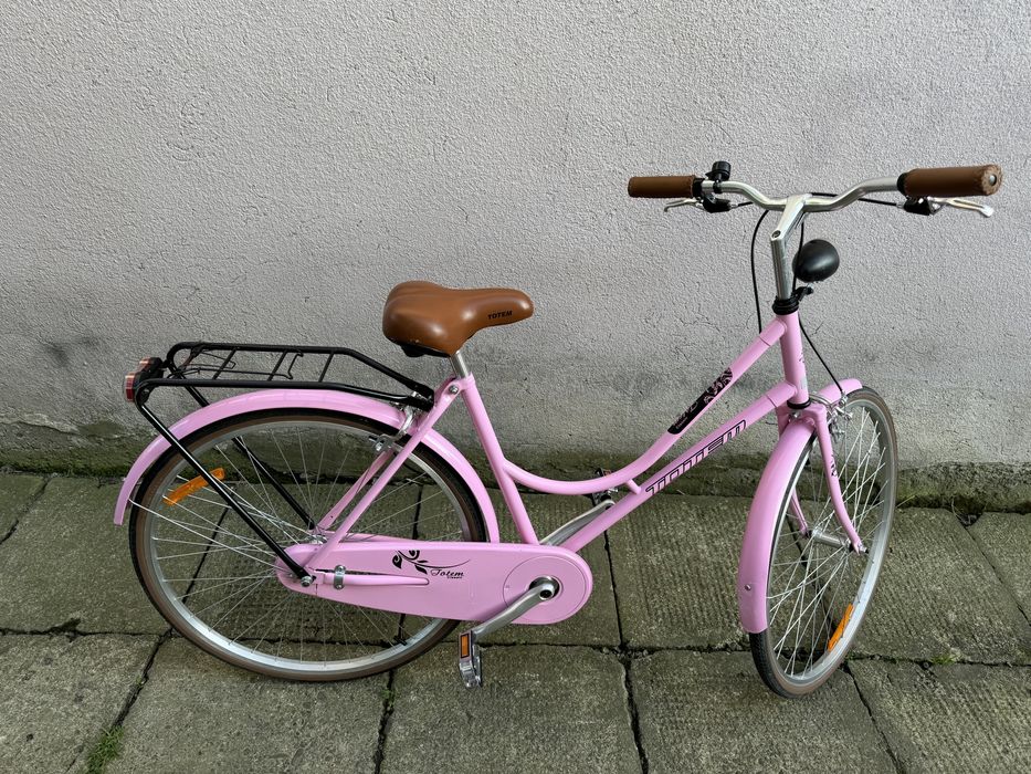 Rower miejski damski różowy