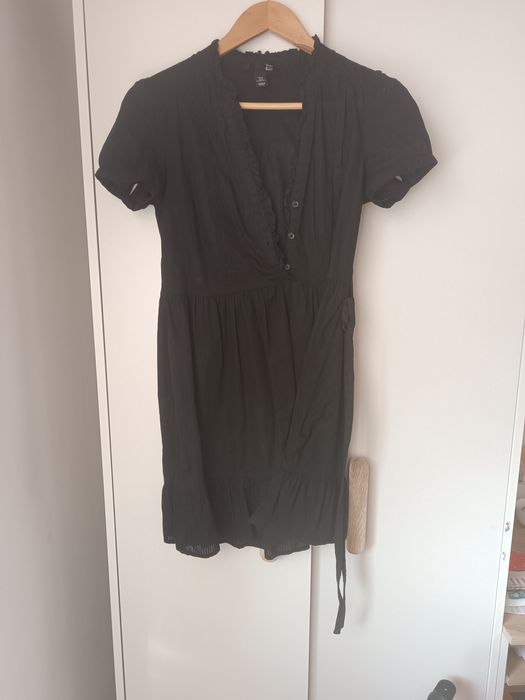 Czarna tunika z paseczkiem