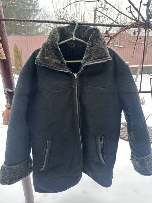 Чоловіча чорна дублянка