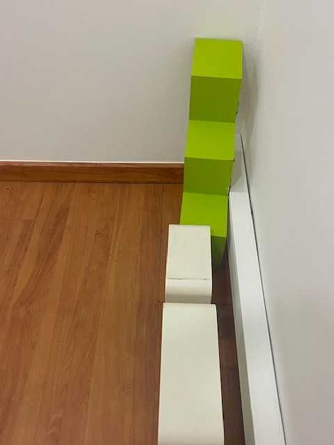 Conjunto de 3 prateleiras verdes