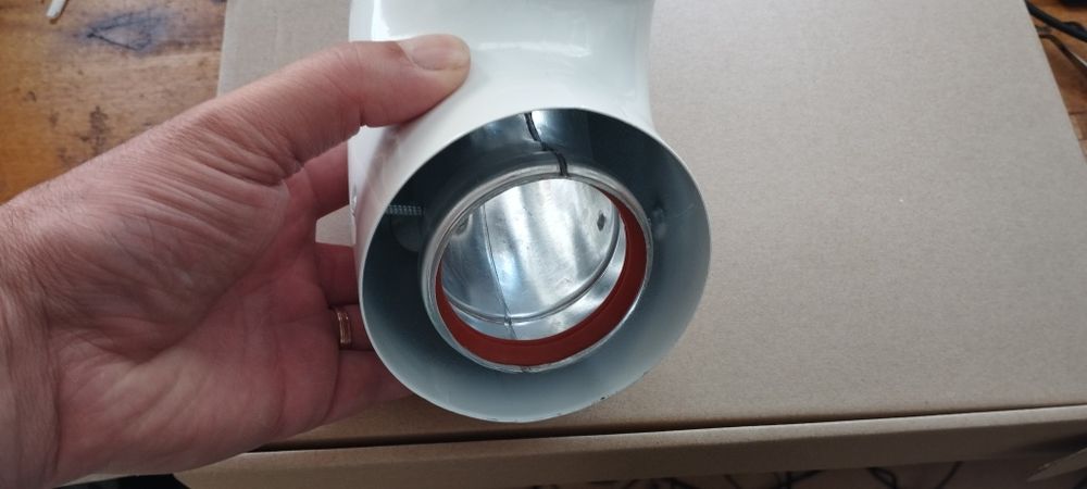 CURVA COAXIAL 90° início da caldeira. 60-100