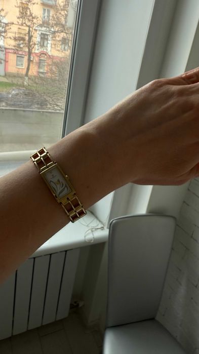 Годинник жіночий браслет Швейцарія CHRISTINA 107GW-W з діамантами