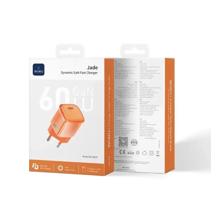 Зарядний пристрій WiWU Jelly 60W AVS для Apple Iphone 17/17Air/17Pro/17ProMax