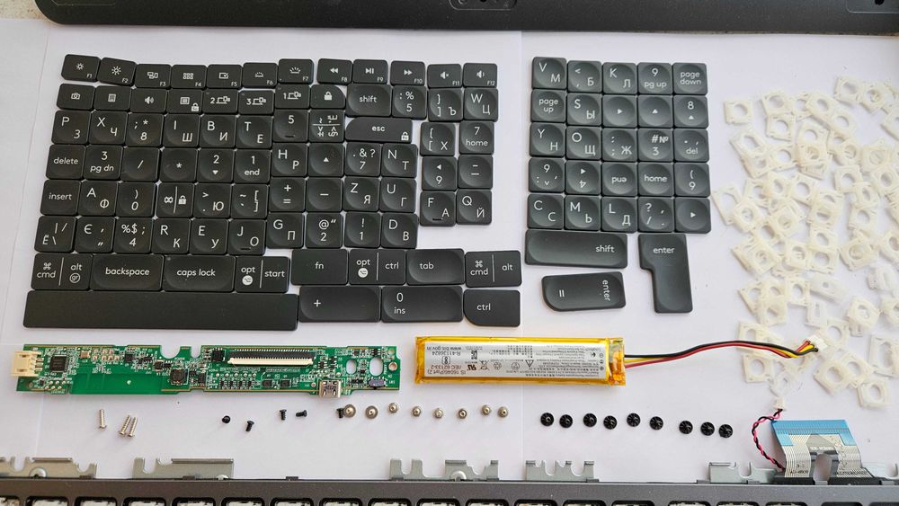Logitech MX Keys / Mini - ремонт/чистка/запчастини, клавіші та механіз