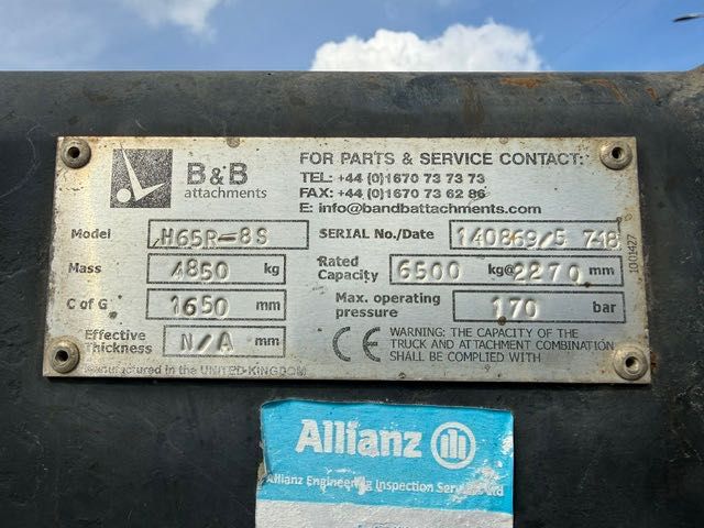 Linde H-140 B&B H65R-8S ROTARY PALLET GRIPPER chwytak do palet obrotowy