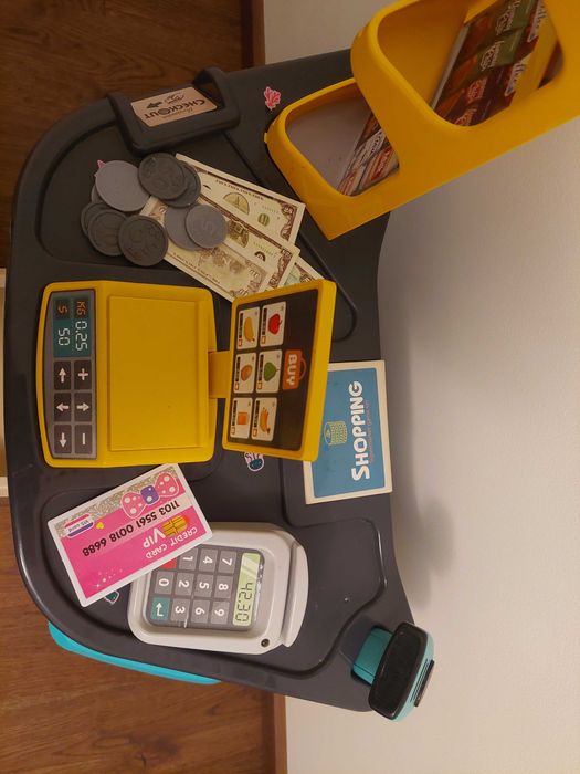 Sklep zabawka Market supermarket wózek skaner dziala wszystko