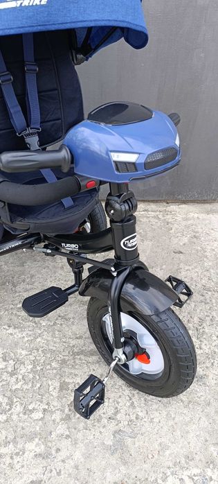 Новый Детский велосипед с родительской ручкой TURBO TRIKE NEW BLUE