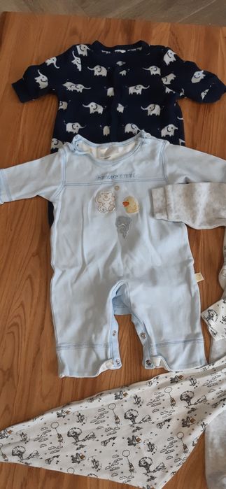 Zestaw 8szt pajacyki ogrodniczki rozm68