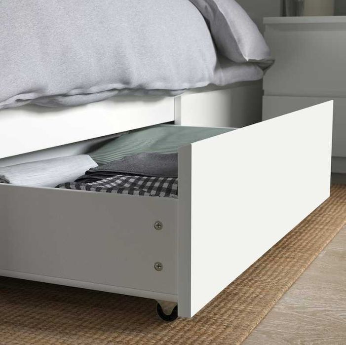 2 caixas de gavetas Cama - IKEA - MALM - 200cm / Branco