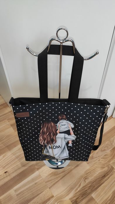 Torebka dla mamy mama i syn shopper bag mama z synem