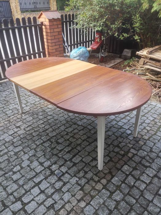 Okrągły rozkładany stół śr 110cm