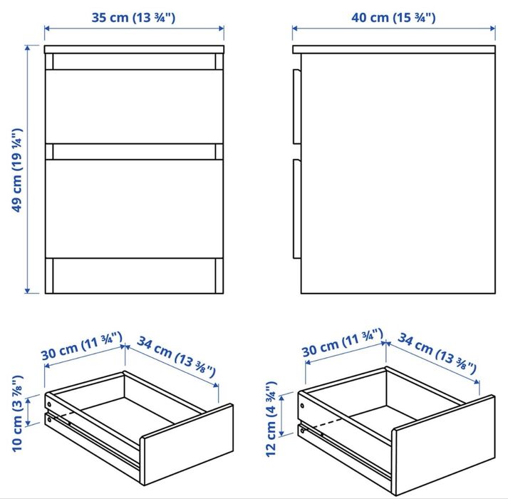 2 Mesas Cabeceira KULLEN - IKEA